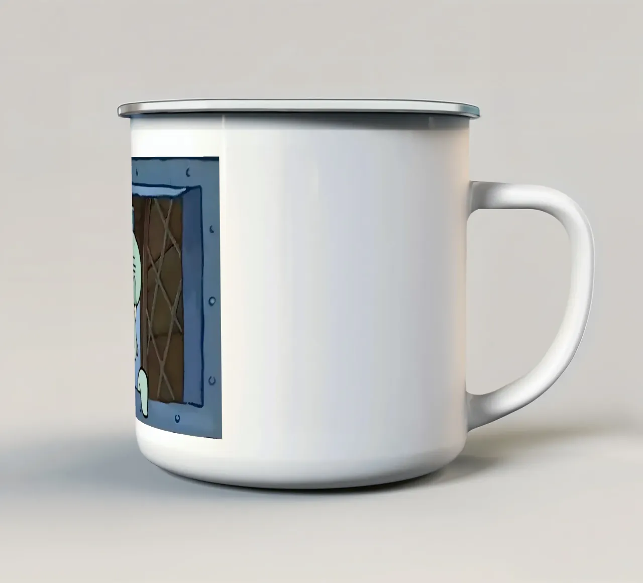 Squidward tazza in smalto da Low poly art