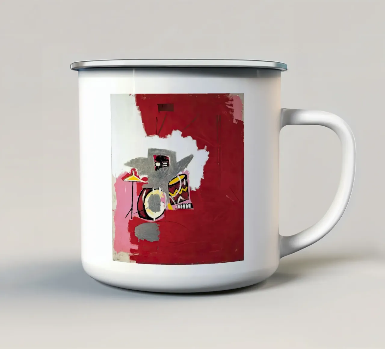 Mucche sopra Vitebsk basquiat tazza in smalto da mix mate