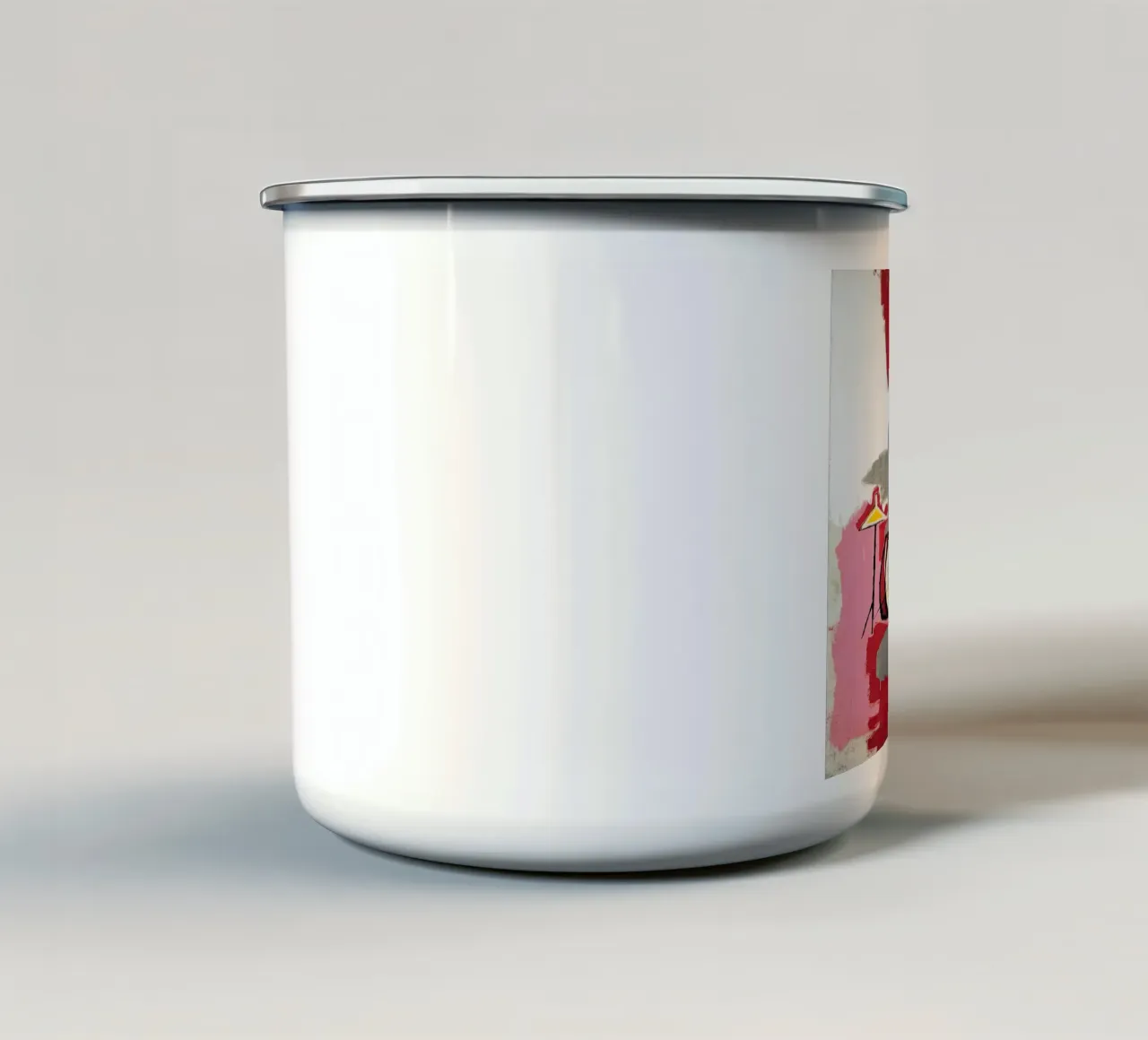 Mucche sopra Vitebsk basquiat tazza in smalto da mix mate