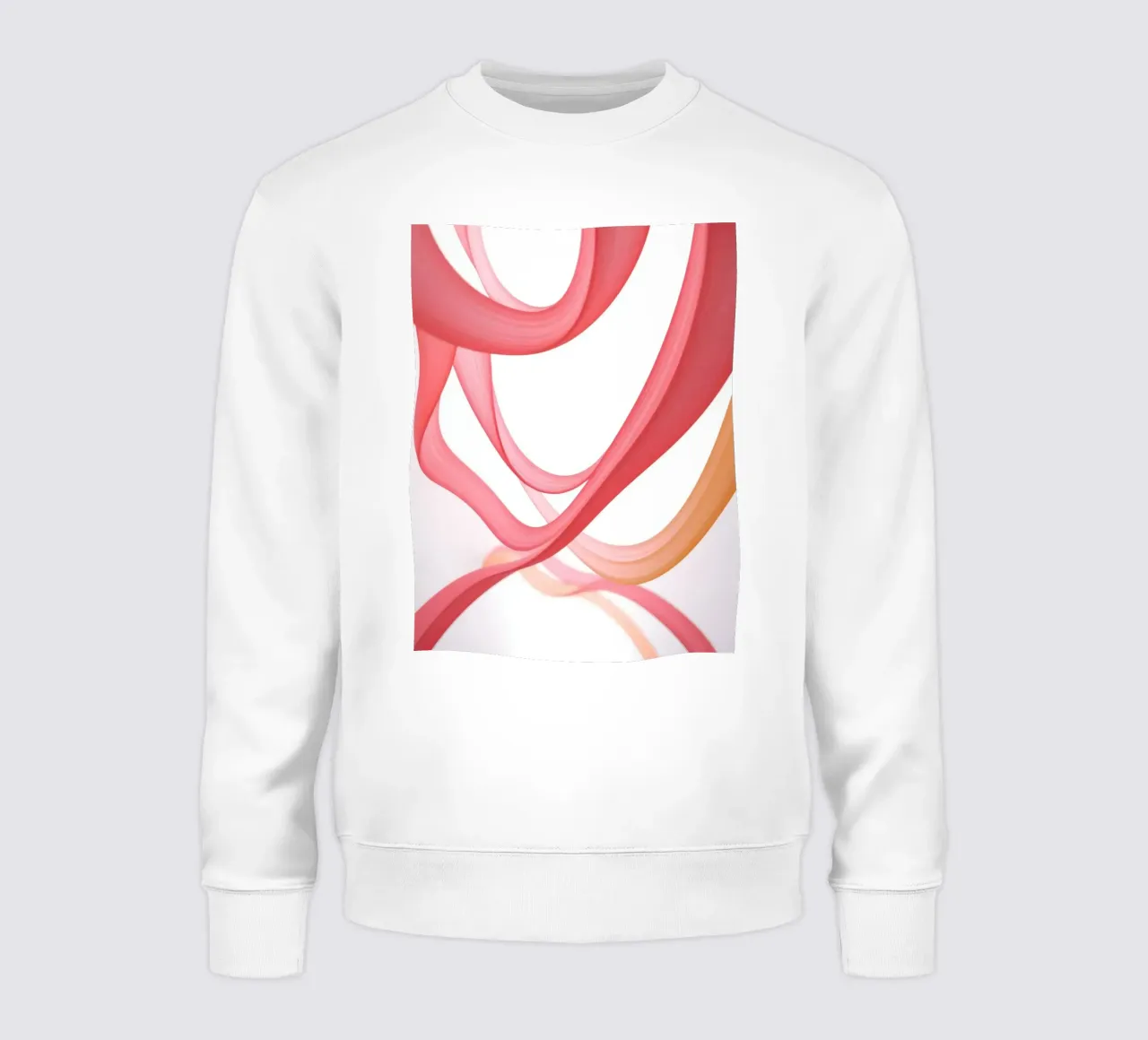 Nastri astratti rosa e arancio con riflessi felpa da DesignDoodle