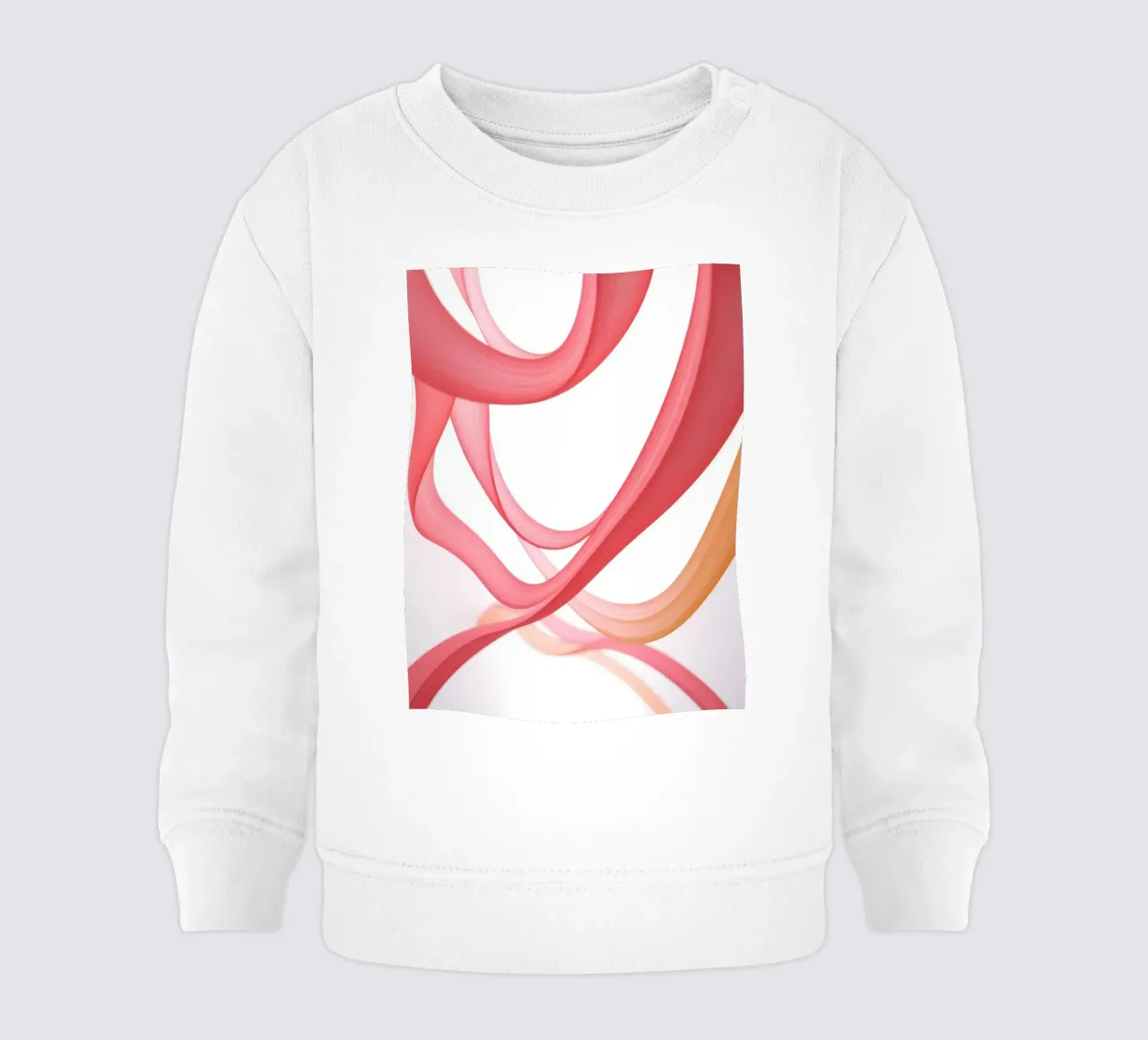 Nastri astratti rosa e arancio con riflessi felpa neonato da DesignDoodle