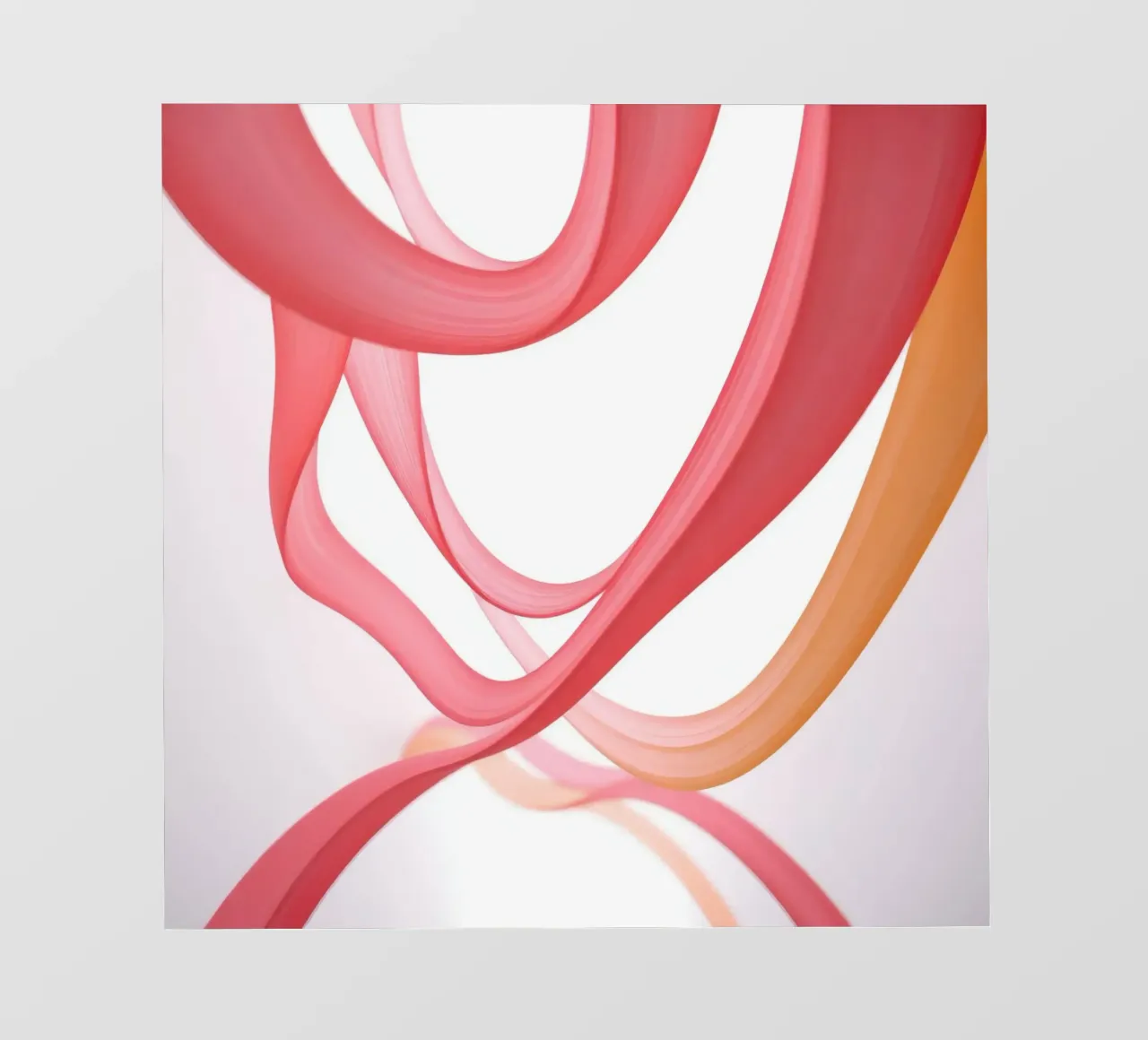 Nastri astratti rosa e arancio con riflessi telo in pvc da DesignDoodle