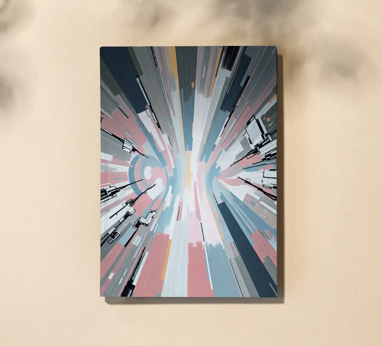 Abstract Radial Line Composition with Central Light notebook by DesignDoodle