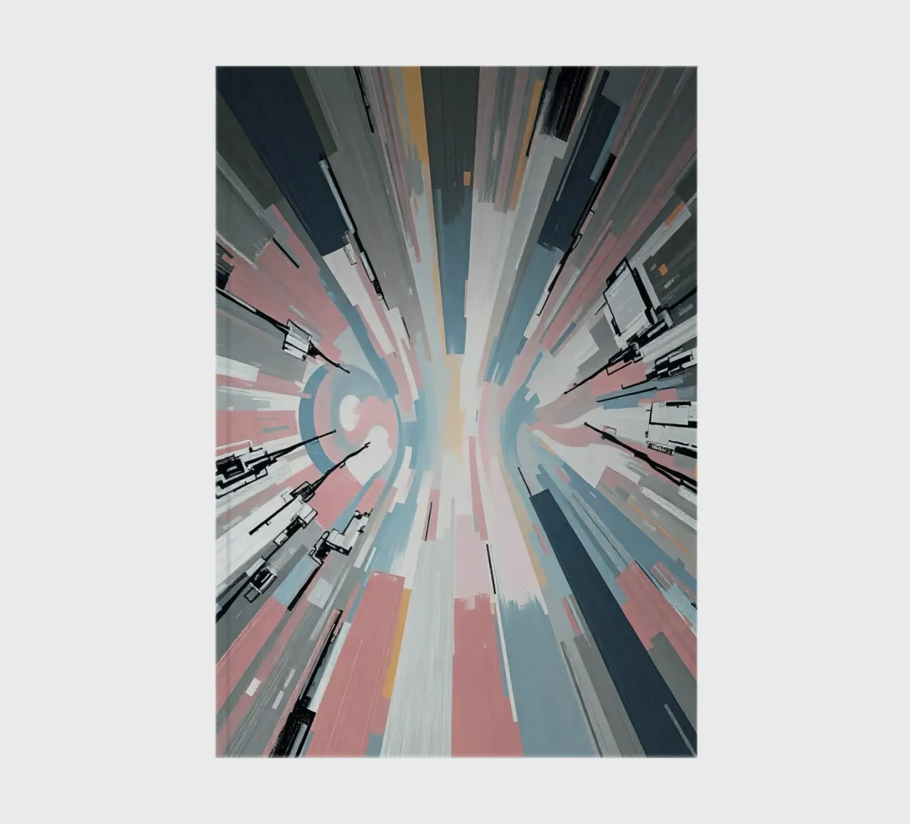 Abstract Radial Line Composition with Central Light notebook by DesignDoodle