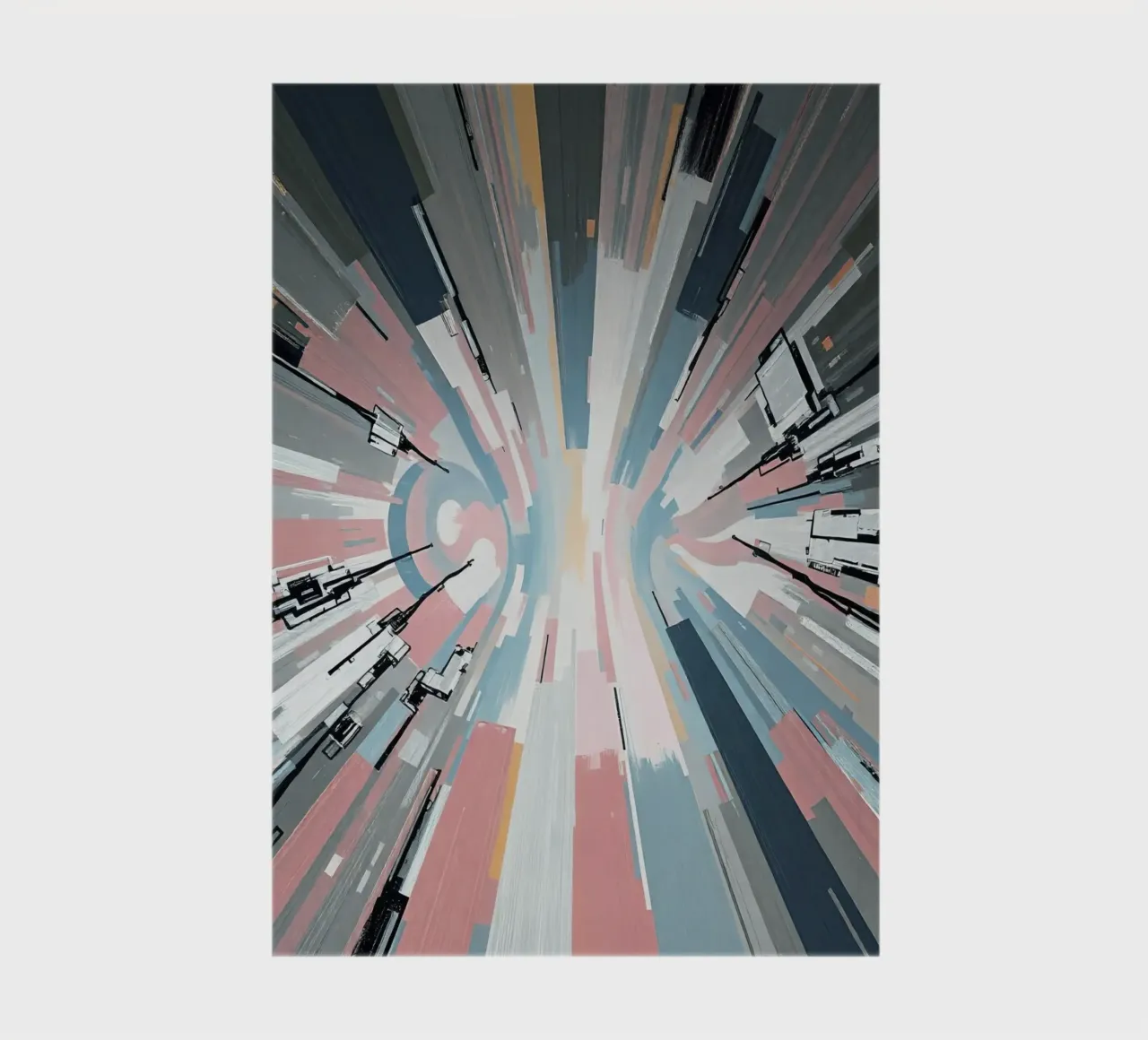 Abstract Radial Line Composition with Central Light notebook by DesignDoodle