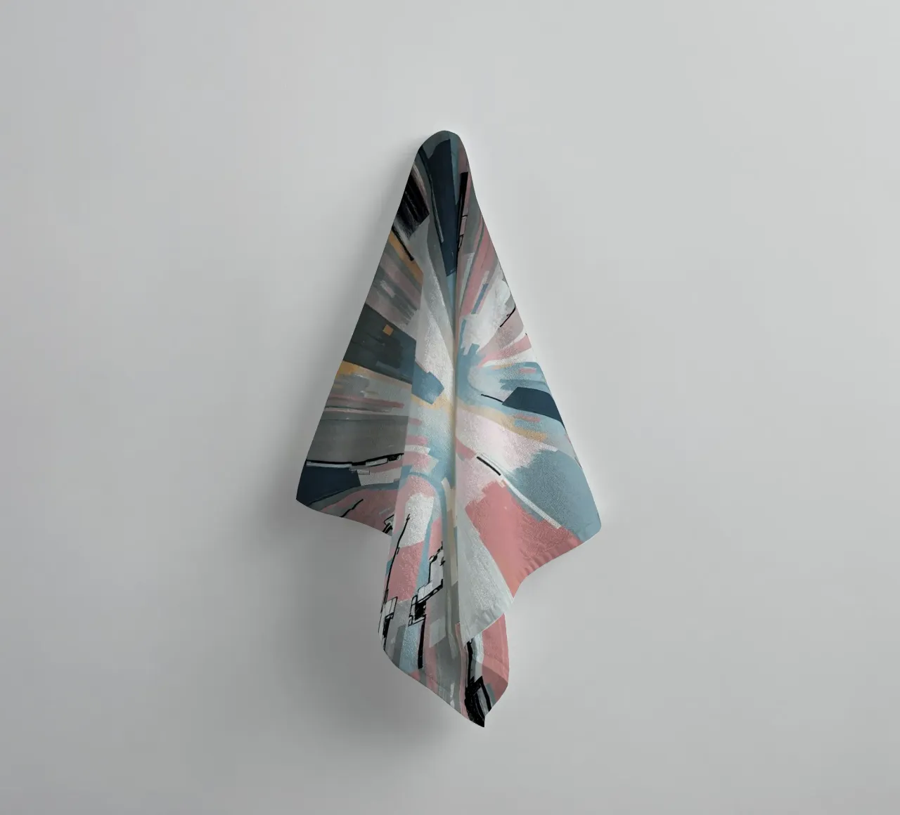 Abstract Radial Line Composition with Central Light towel by DesignDoodle