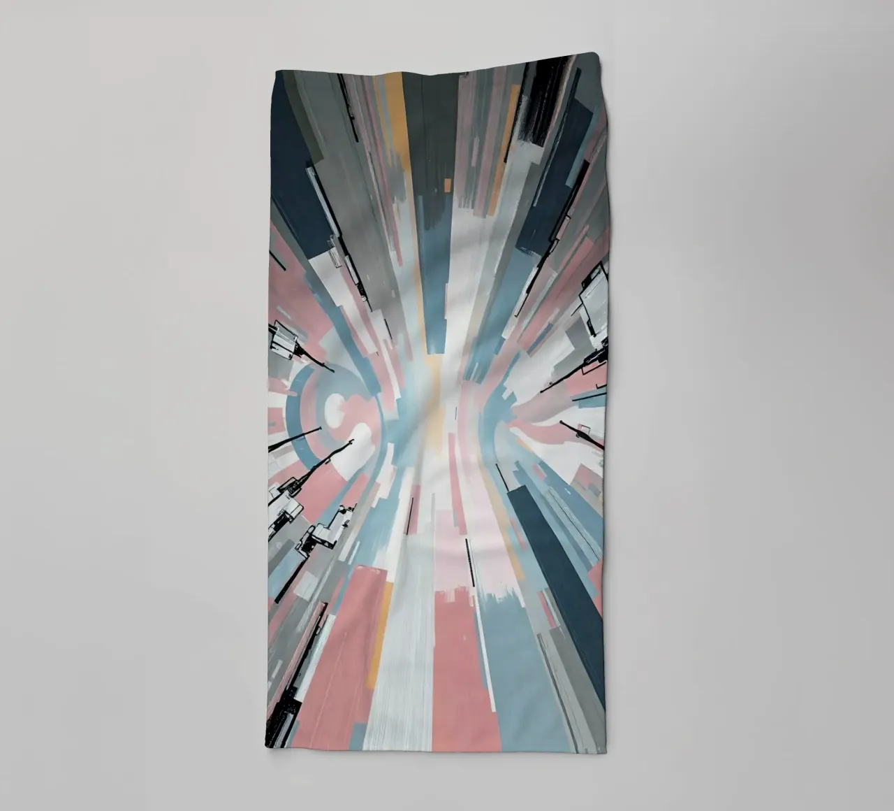 Abstract Radial Line Composition with Central Light towel by DesignDoodle