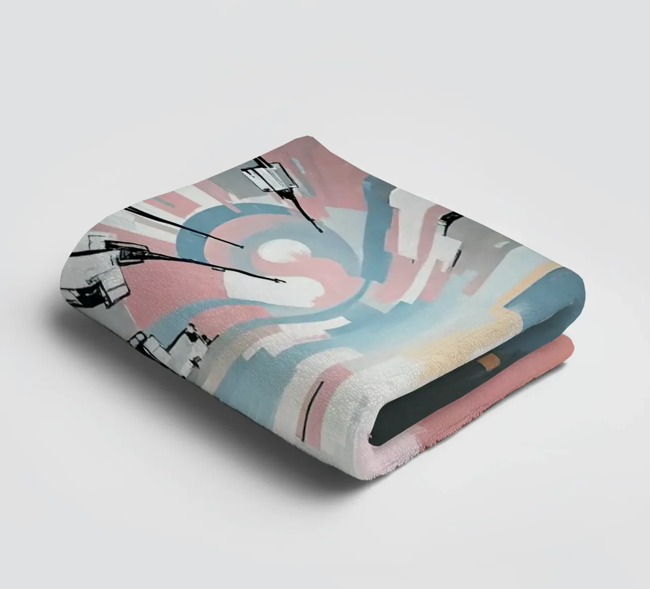 Abstract Radial Line Composition with Central Light towel by DesignDoodle