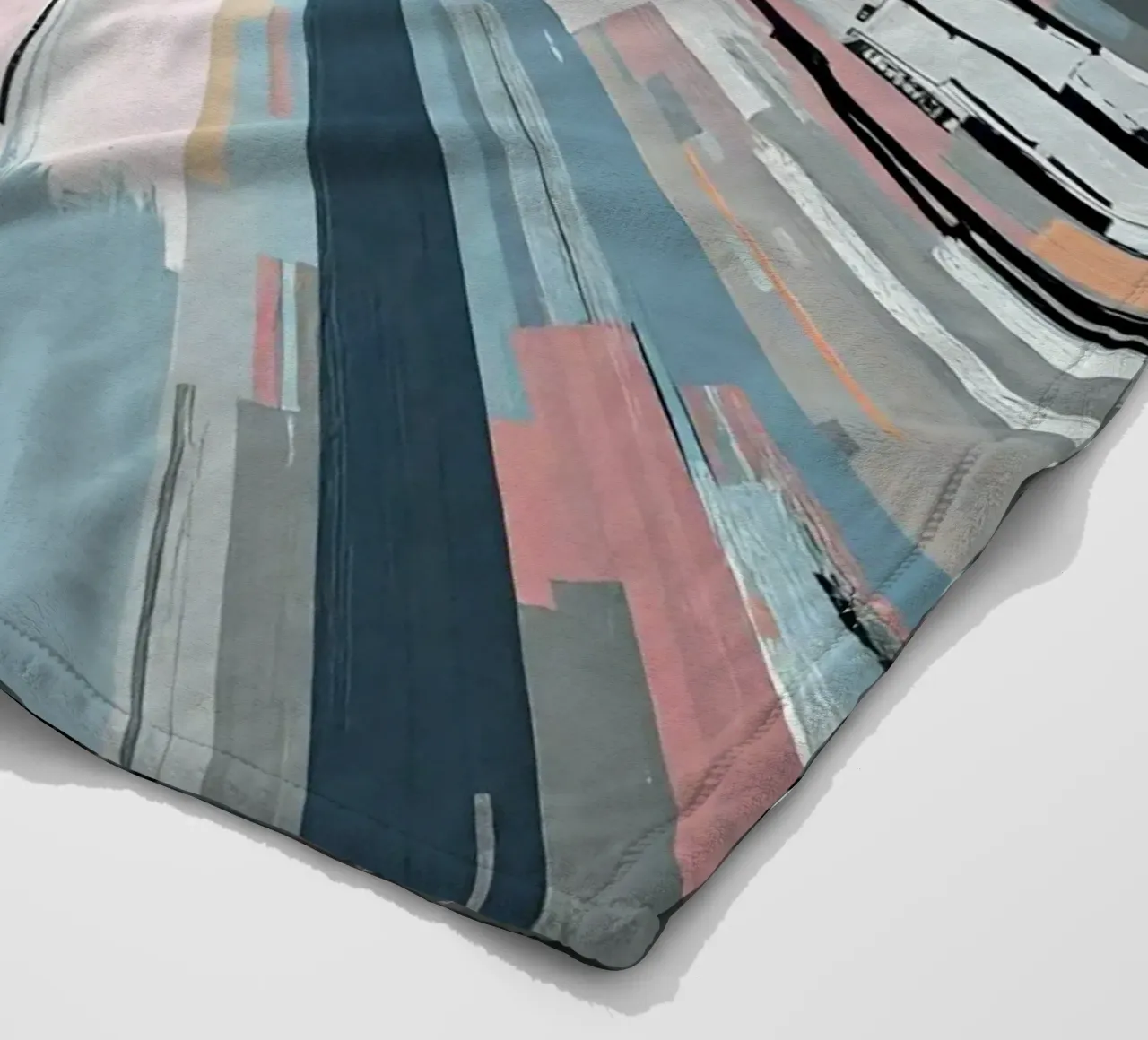 Composizione astratta a linee radiali con luce centrale coperta in pile da DesignDoodle