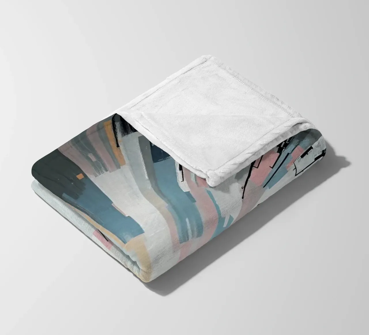 Composizione astratta a linee radiali con luce centrale coperta in pile da DesignDoodle