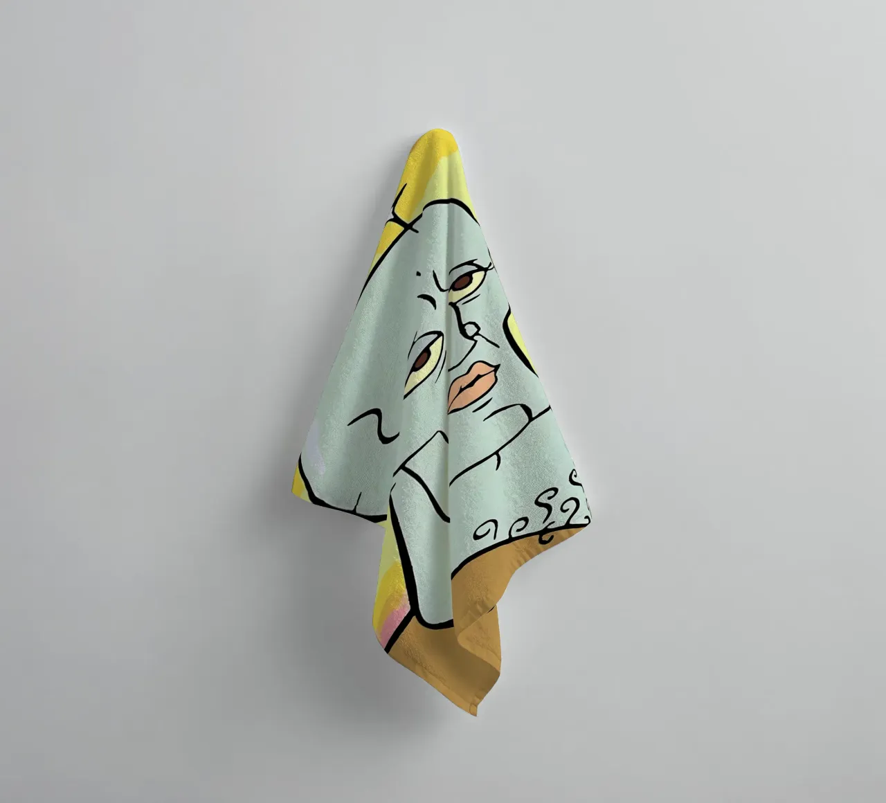 Squidward Tentacles asciugamano da bagno da Low poly art