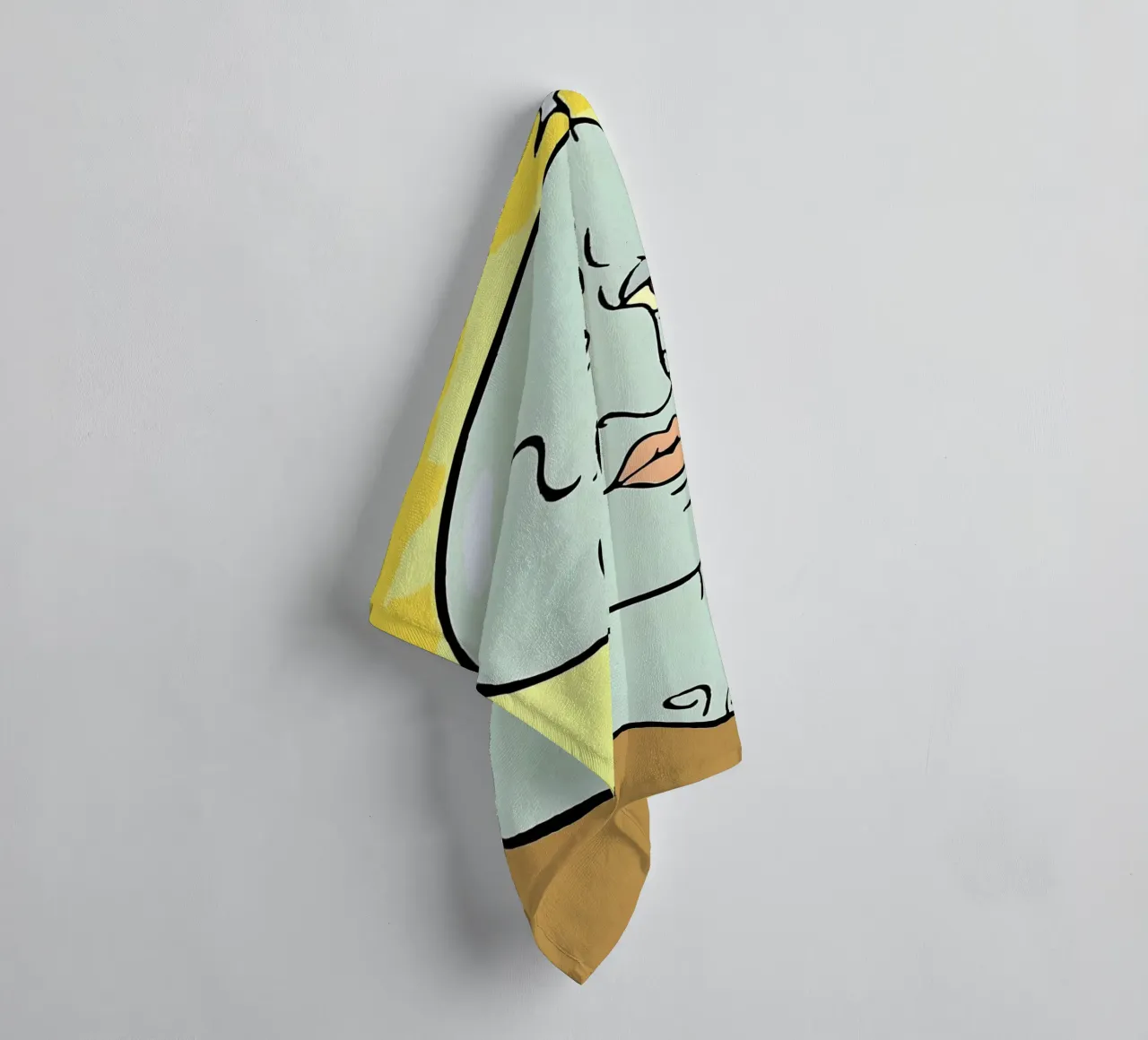 Squidward Tentacles asciugamano da bagno da Low poly art