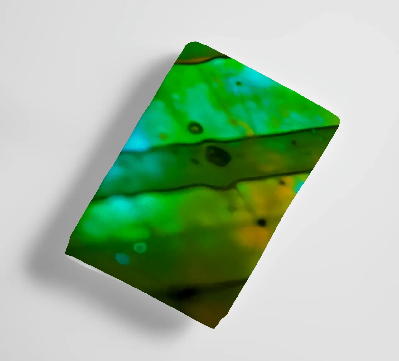 Abstract Green and Blue Fluid Lines on Background towel by DesignDoodle