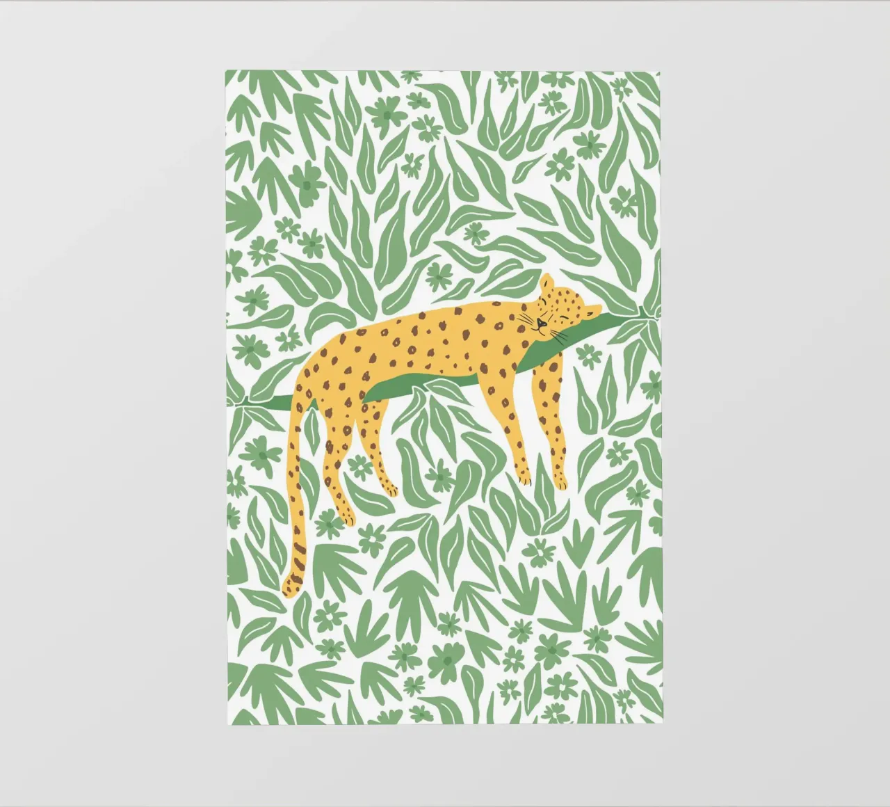 Sleeping leopard - yellow and green pellicola backlit da Vivdesign