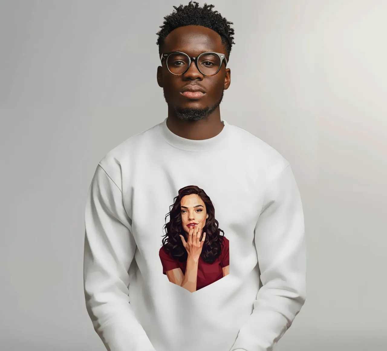 Gal gadot Low poly sweatshirt by Low Profile
