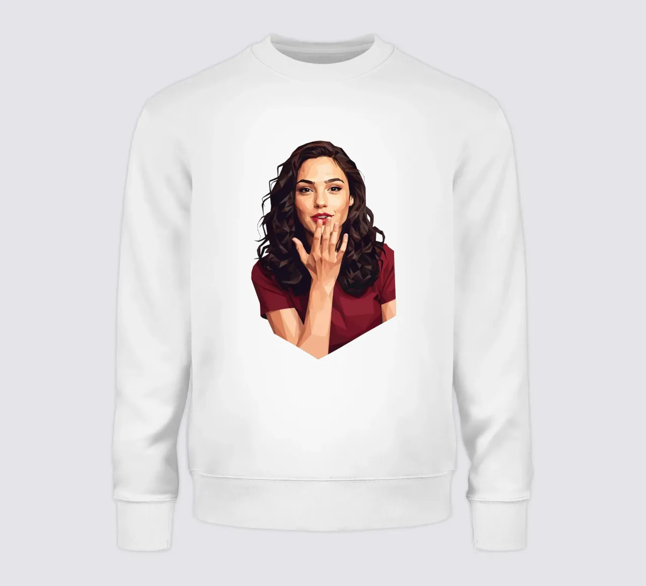 Gal gadot Low poly sweatshirt by Low Profile