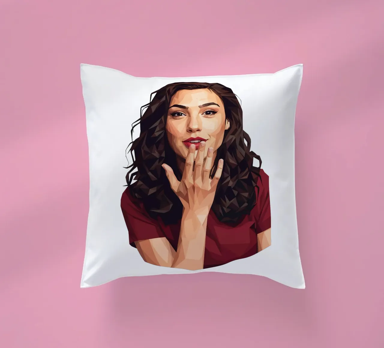 Gal gadot Low poly cuscino da Low Profile