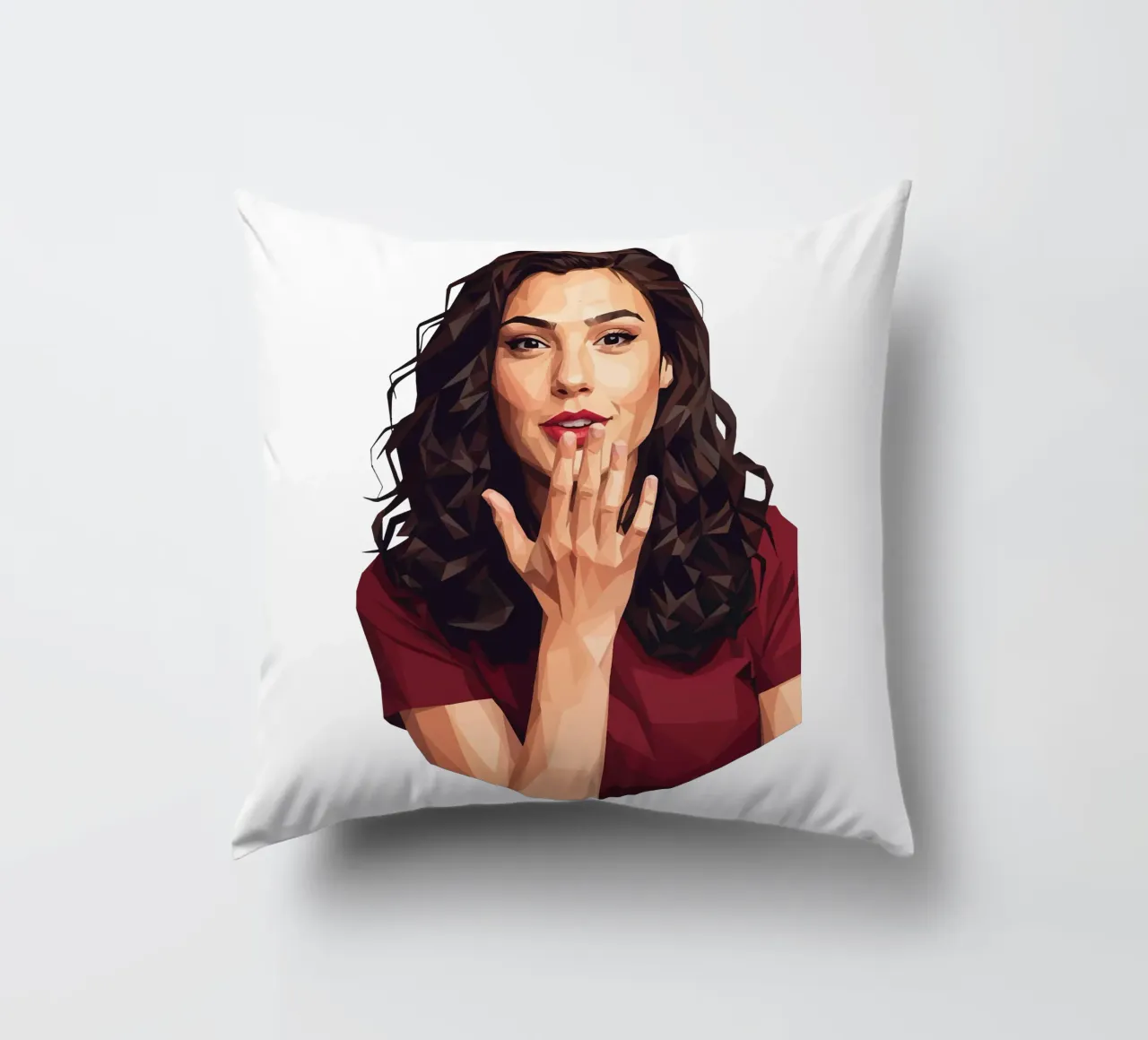 Gal gadot Low poly cuscino da Low Profile