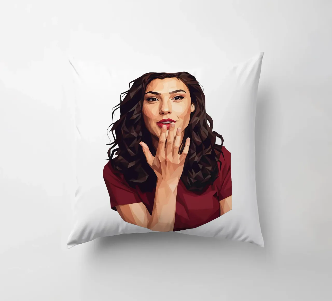 Gal gadot Low poly cuscino da Low Profile