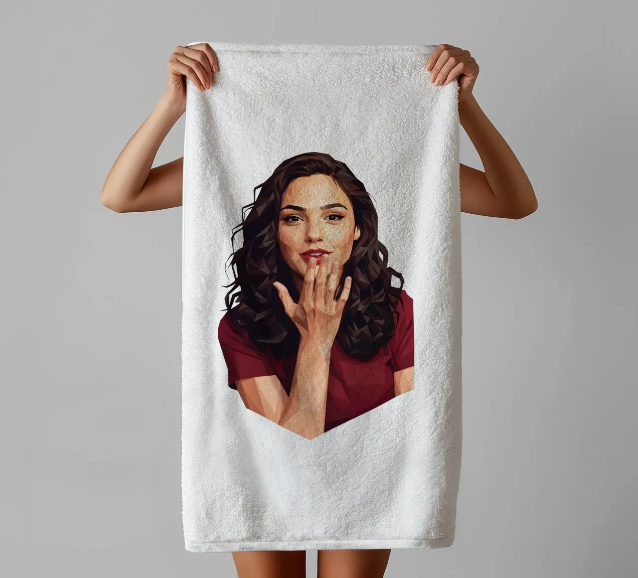 Gal gadot Low poly asciugamano da bagno da Low Profile