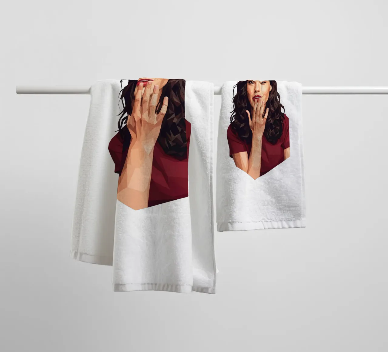Gal gadot Low poly asciugamano da bagno da Low Profile