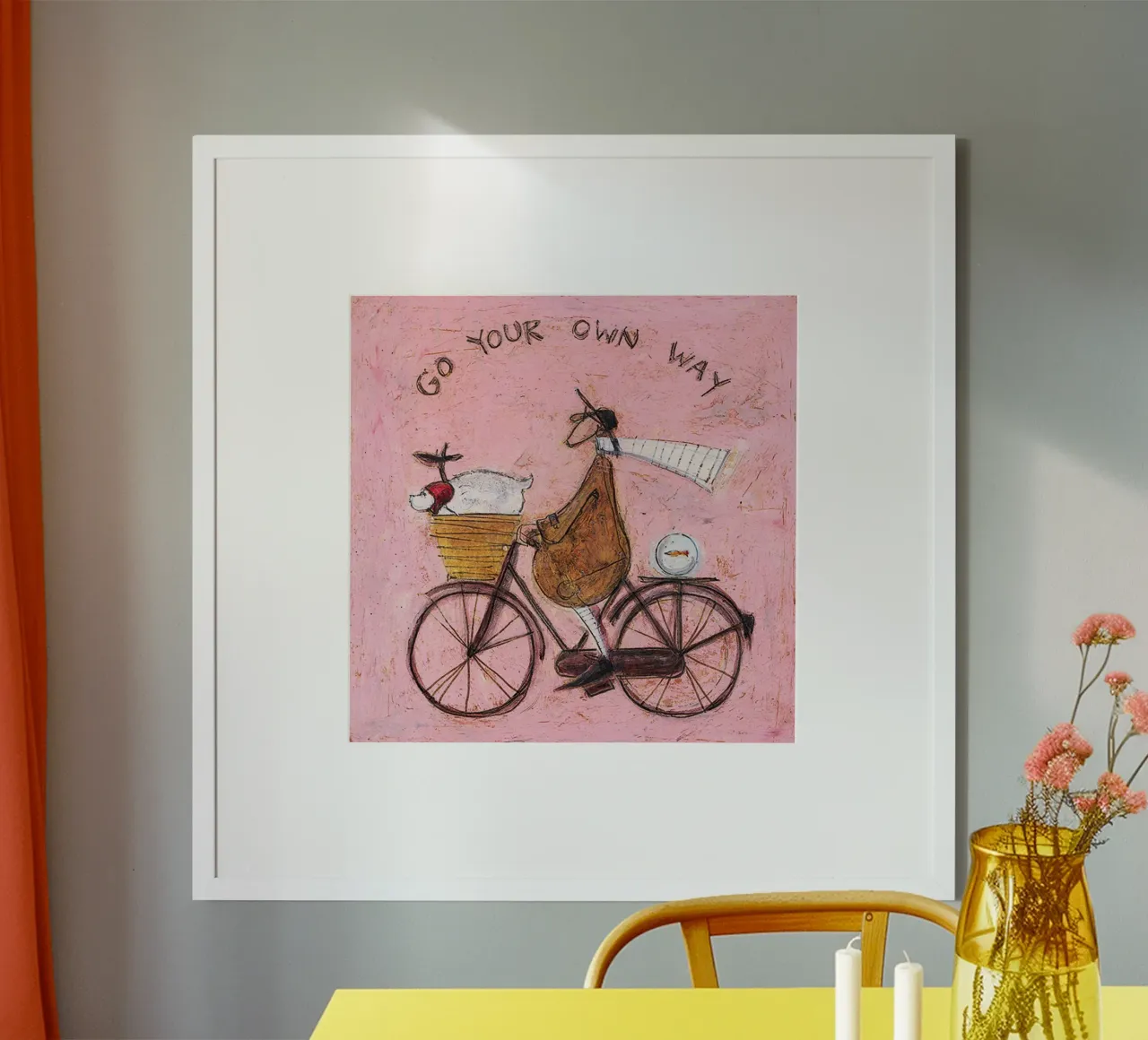 sam toft vai per la tua strada poster con telaio in legno da mix mate