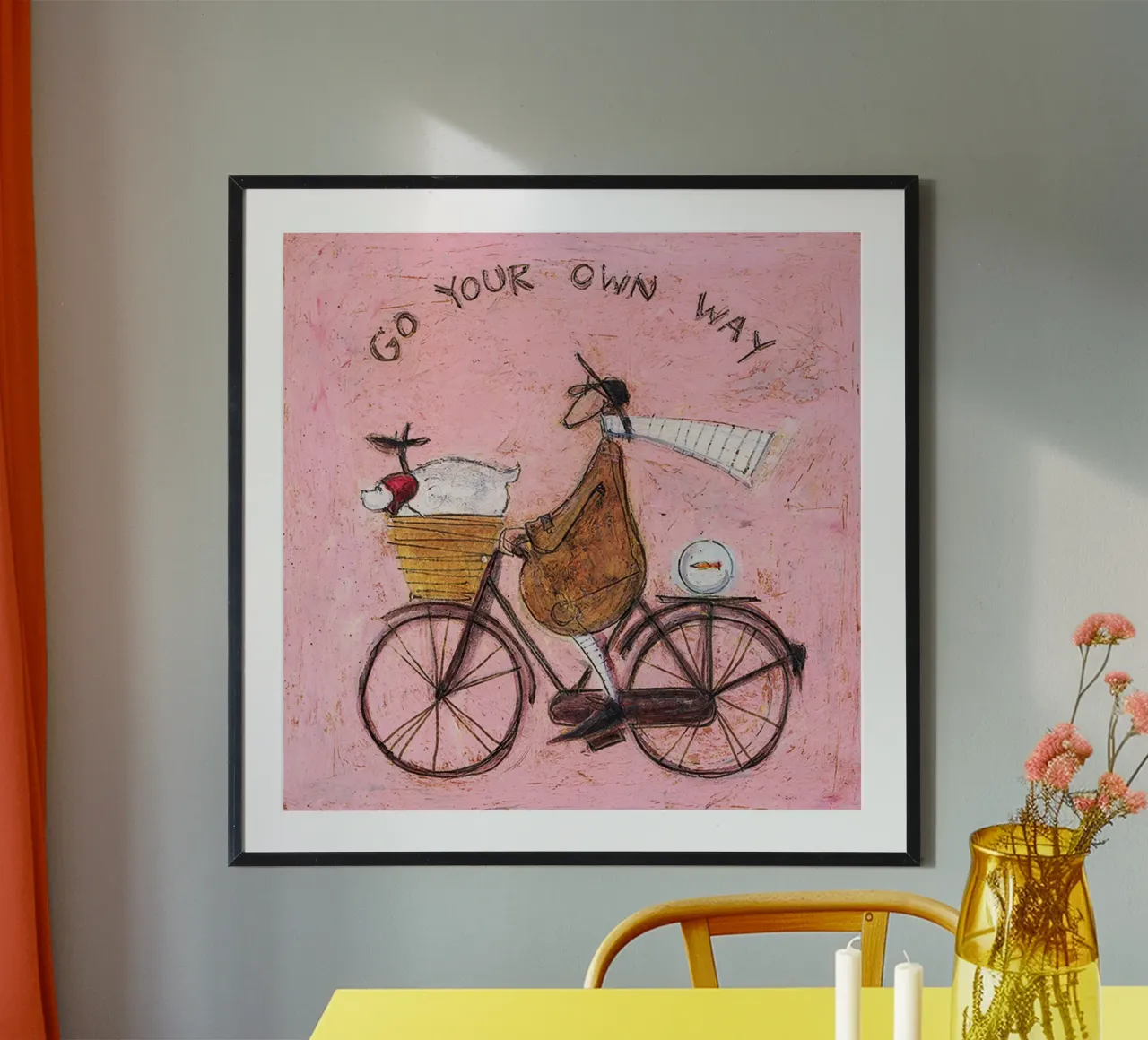sam toft vai per la tua strada poster con telaio in legno da mix mate