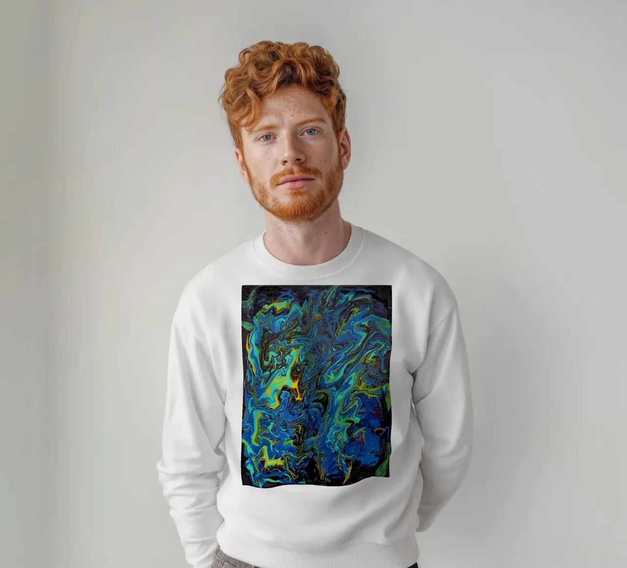 INTO THE DEEP felpa da Thierry Vobmann Abstract painting