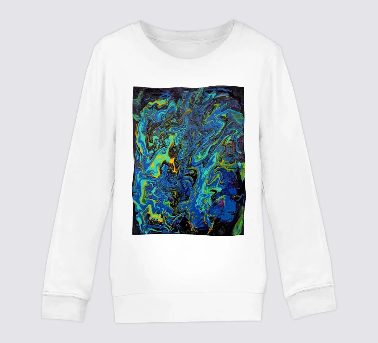 INTO THE DEEP felpa bambino da Thierry Vobmann Abstract painting
