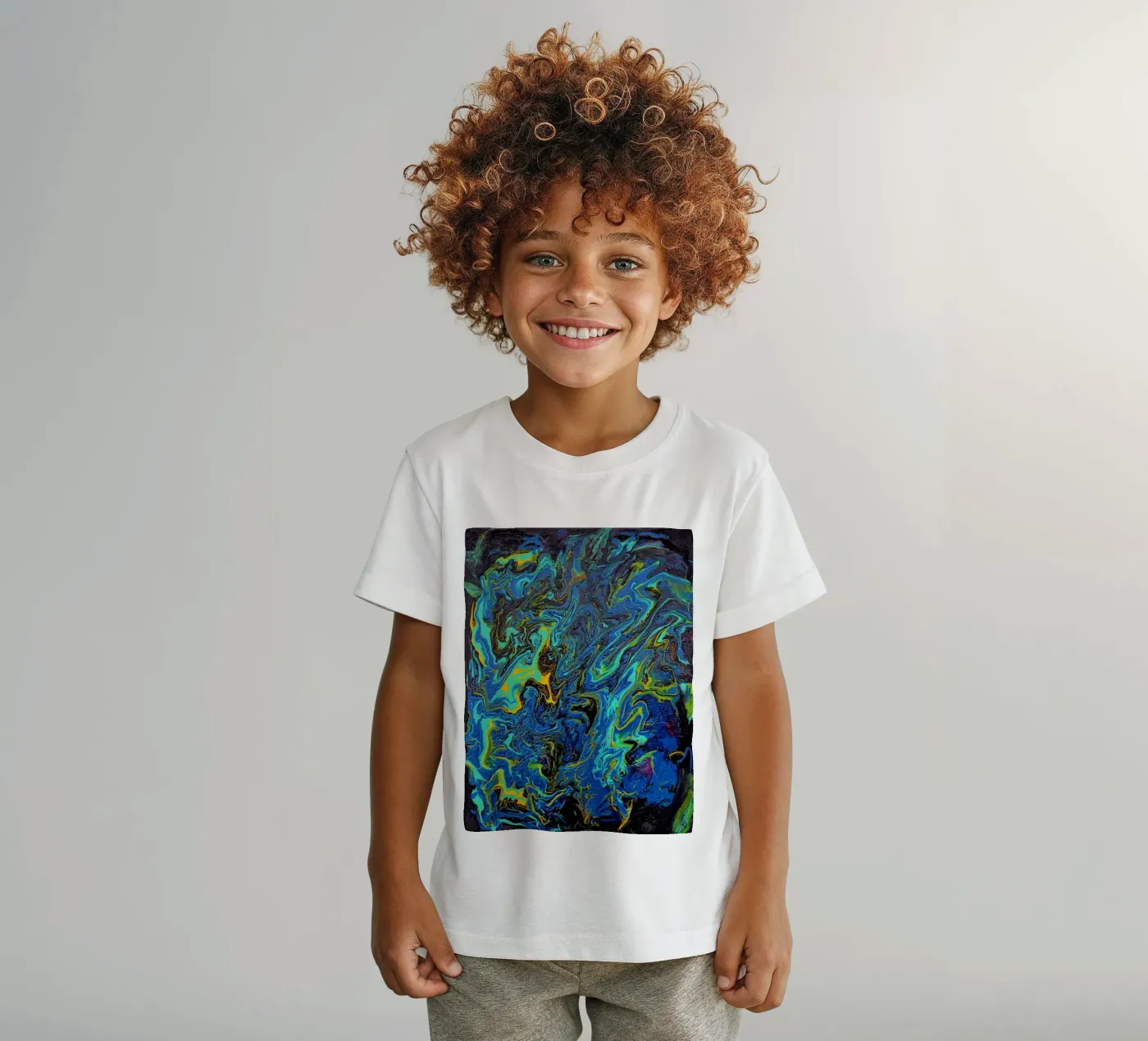 INTO THE DEEP t-shirt bambini da Thierry Vobmann Abstract painting