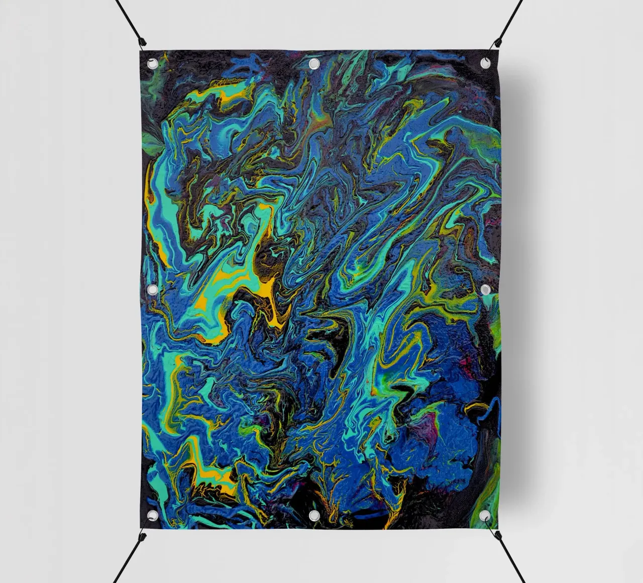 INTO THE DEEP telo in pvc da Thierry Vobmann Abstract painting
