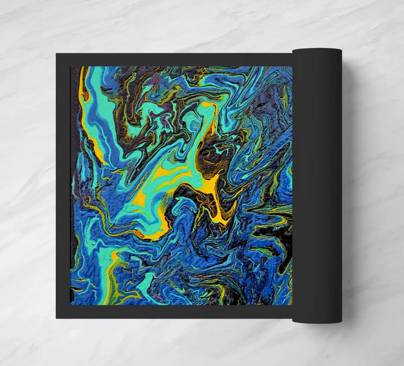 INTO THE DEEP deurmat van Thierry Vobmann Abstract painting