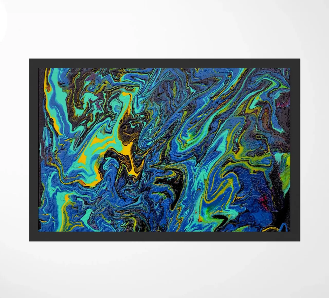 INTO THE DEEP doormat by Thierry Vobmann Abstract painting