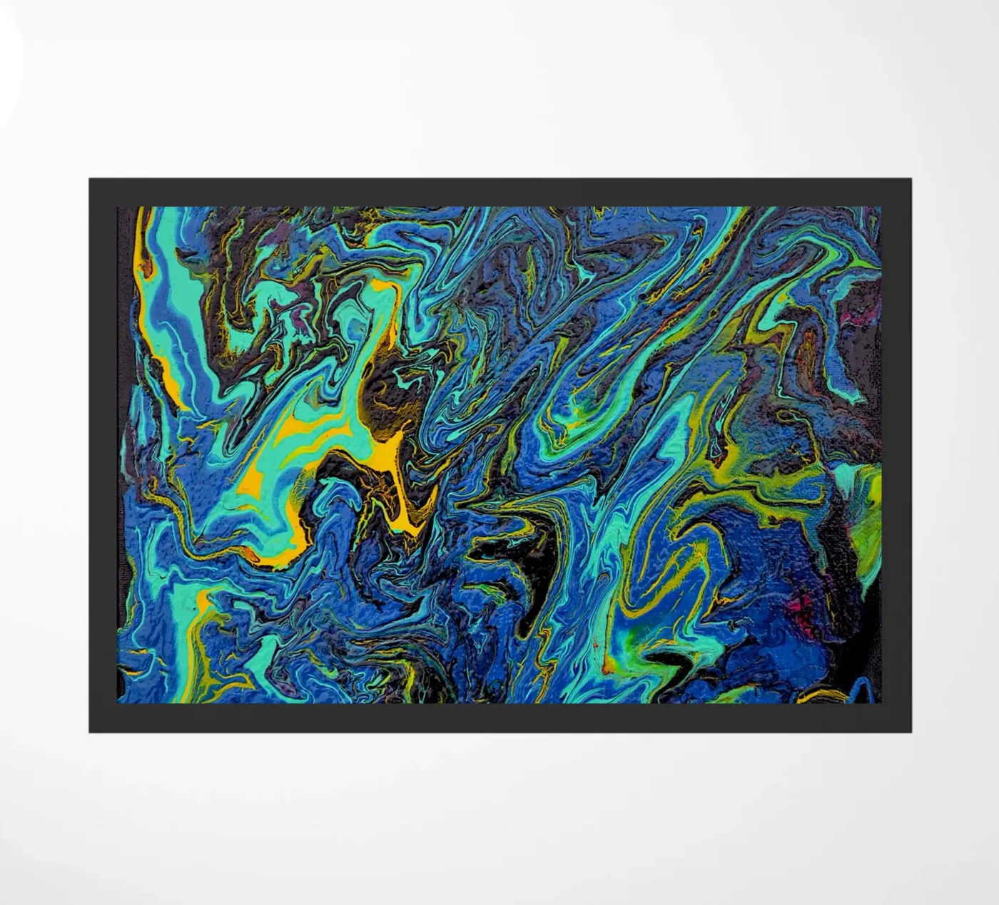 INTO THE DEEP deurmat van Thierry Vobmann Abstract painting