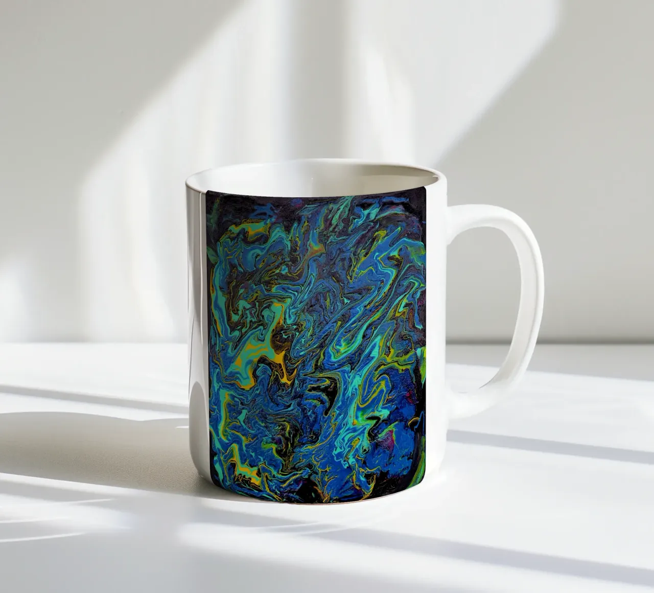 INTO THE DEEP tazza in ceramica da Thierry Vobmann Abstract painting