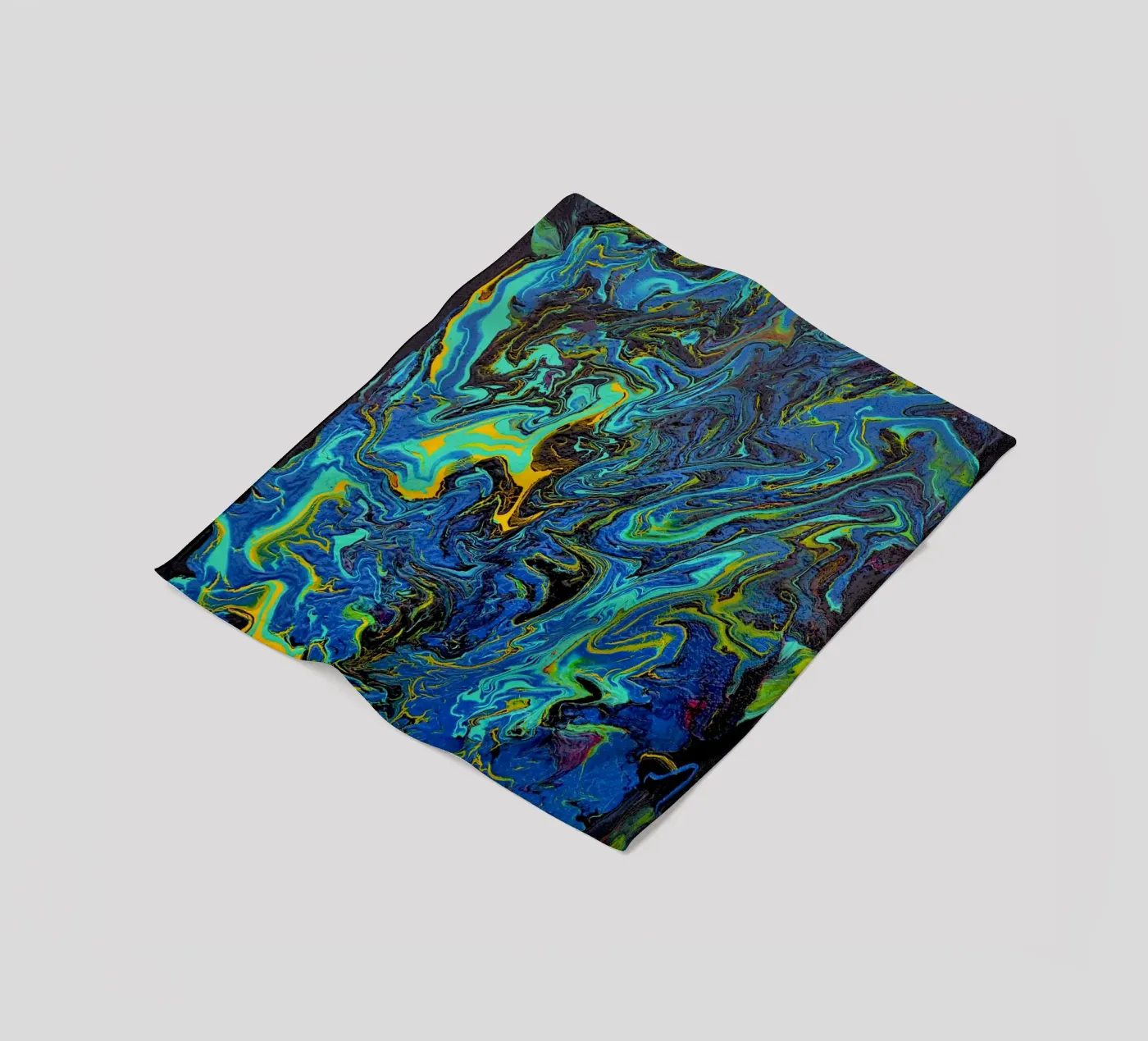 INTO THE DEEP Fleecedecke von Thierry Vobmann Abstract painting