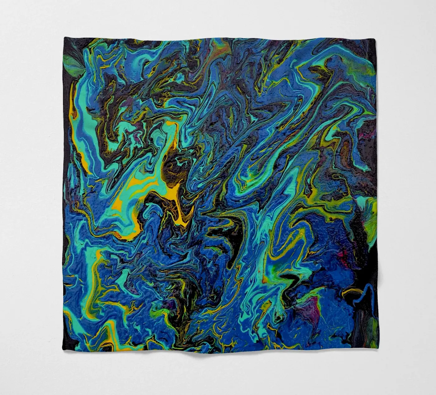 INTO THE DEEP Fleecedecke von Thierry Vobmann Abstract painting