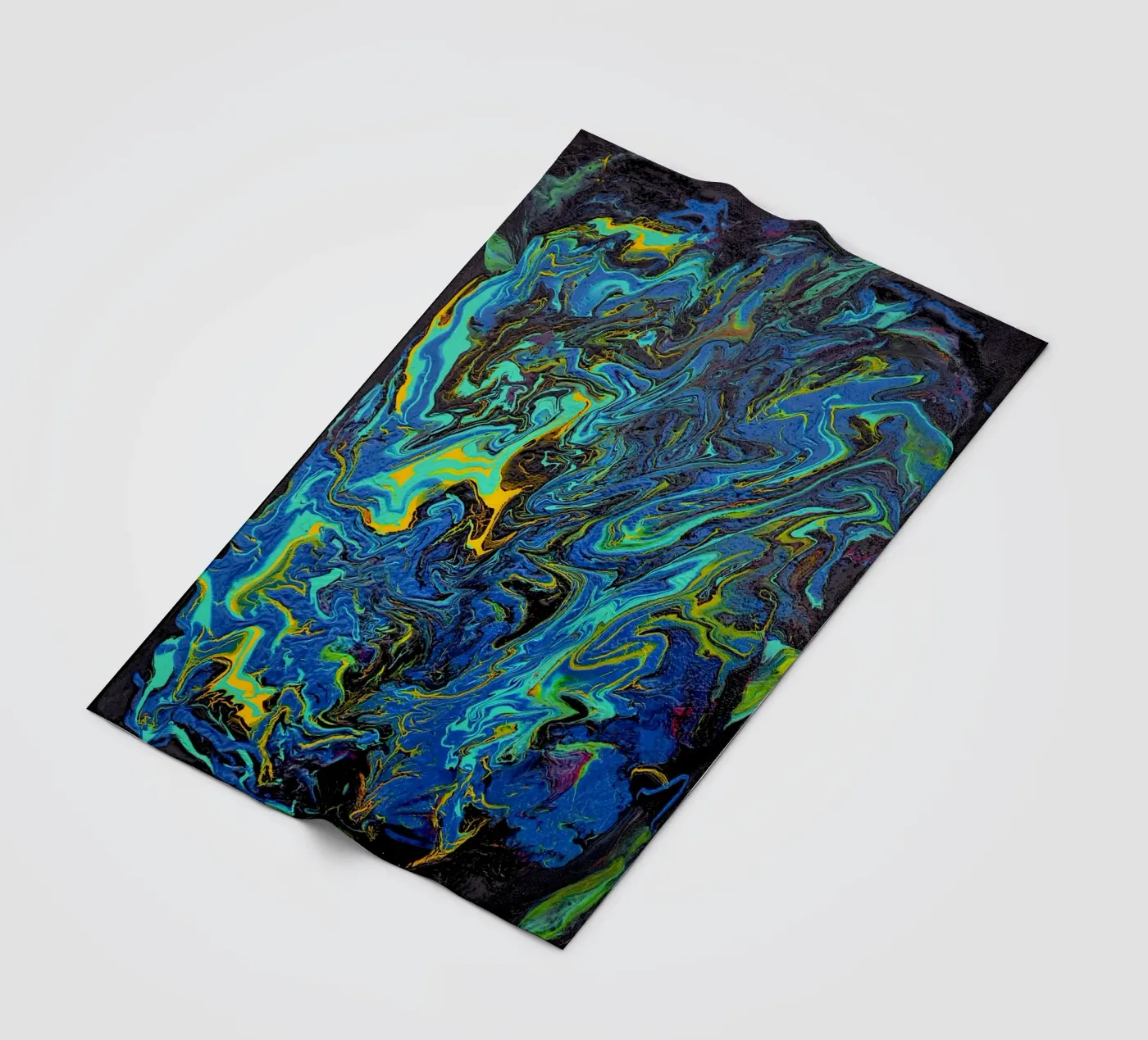 INTO THE DEEP Fleecedecke von Thierry Vobmann Abstract painting