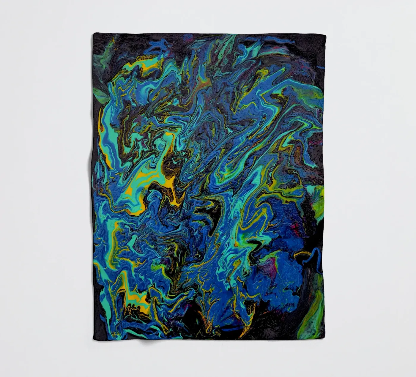 INTO THE DEEP Fleecedecke von Thierry Vobmann Abstract painting