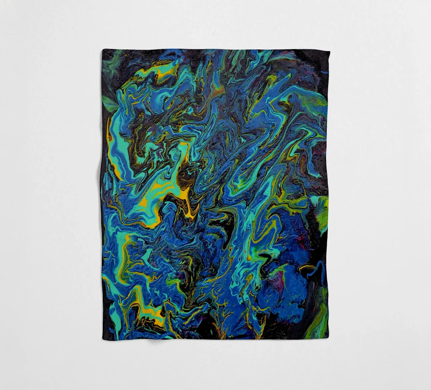 INTO THE DEEP Fleecedecke von Thierry Vobmann Abstract painting