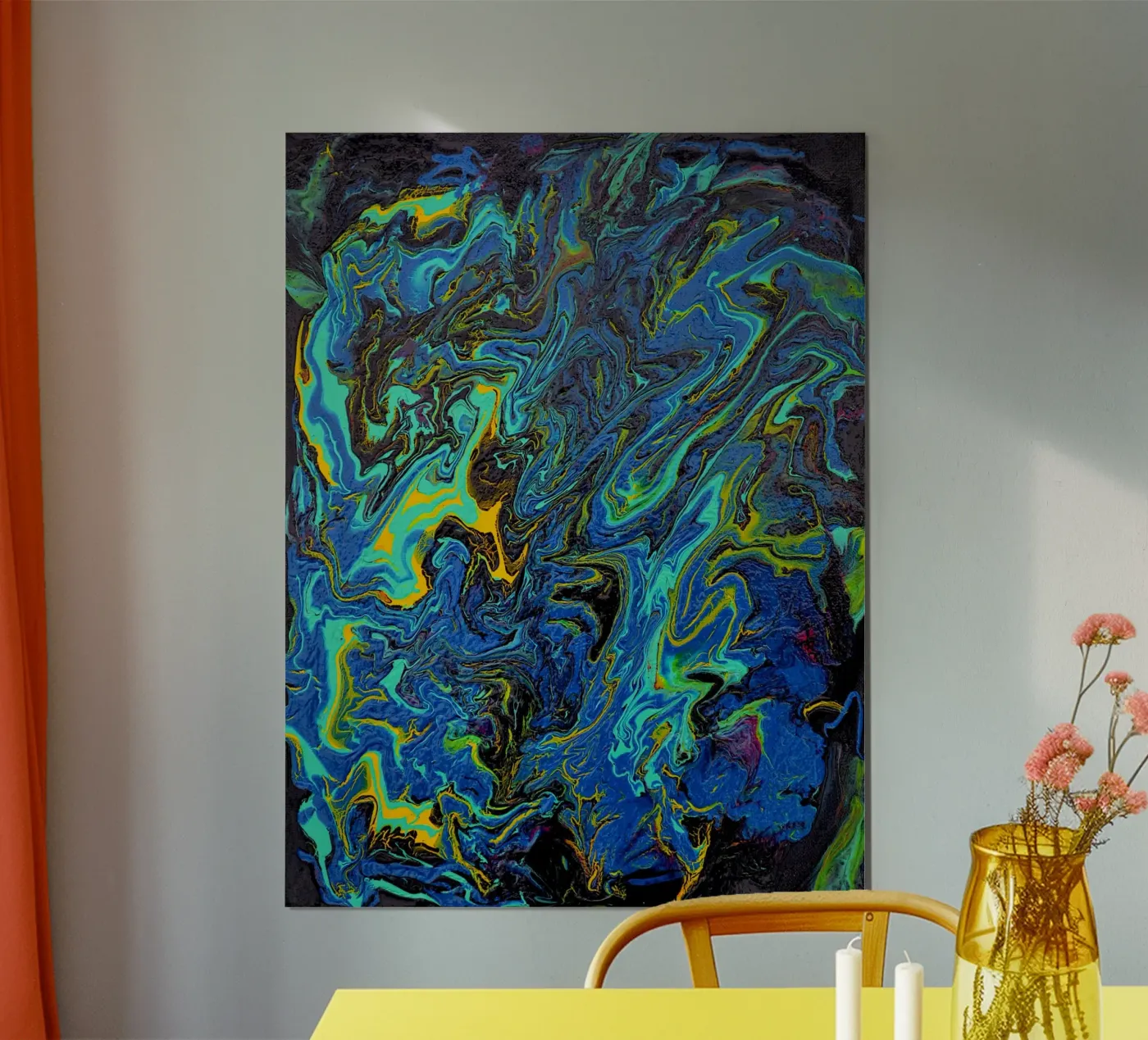 INTO THE DEEP poster by Thierry Vobmann Abstract painting