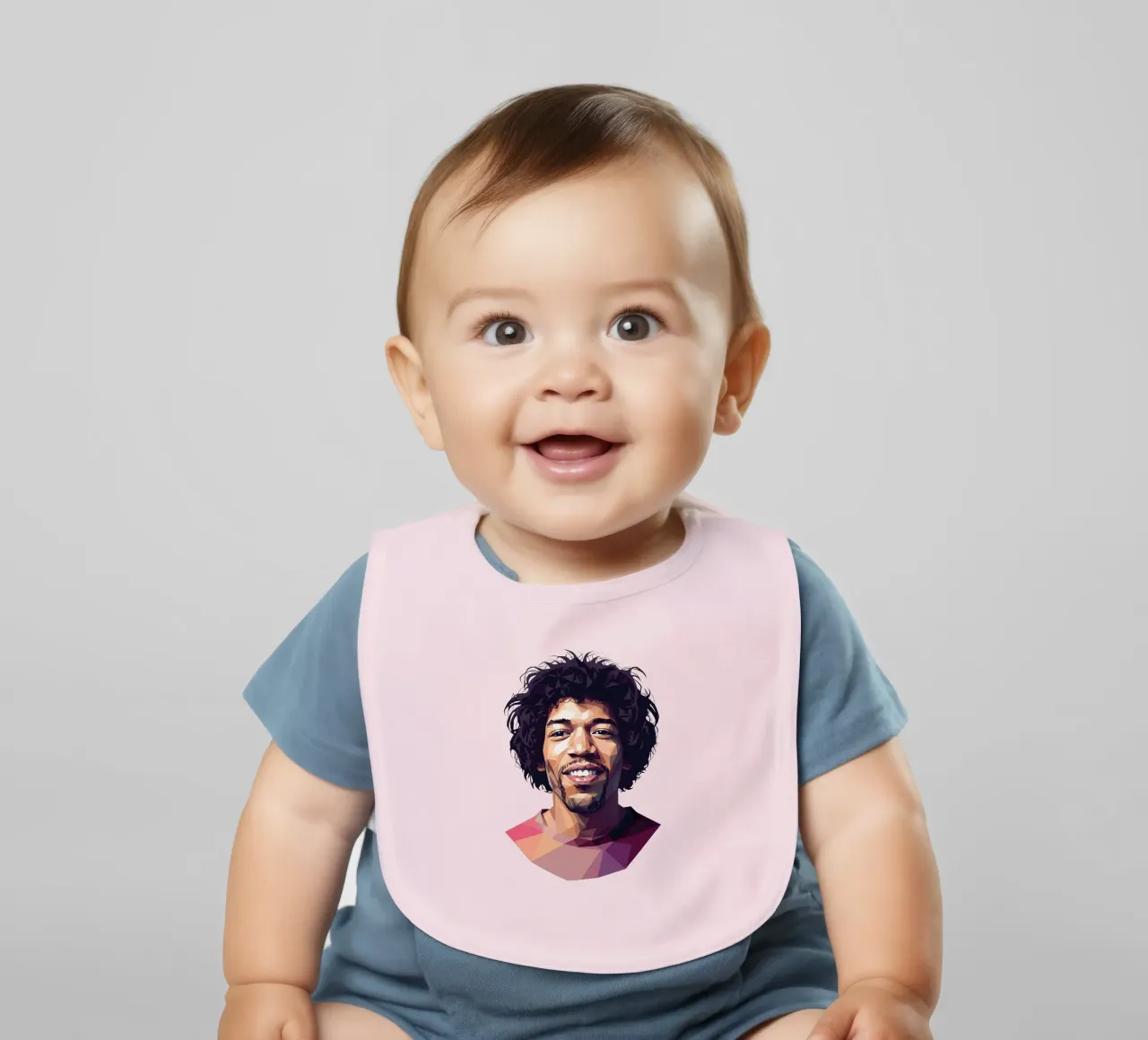 Jimi Hendrix Lowpoly bavaglino da Low Profile