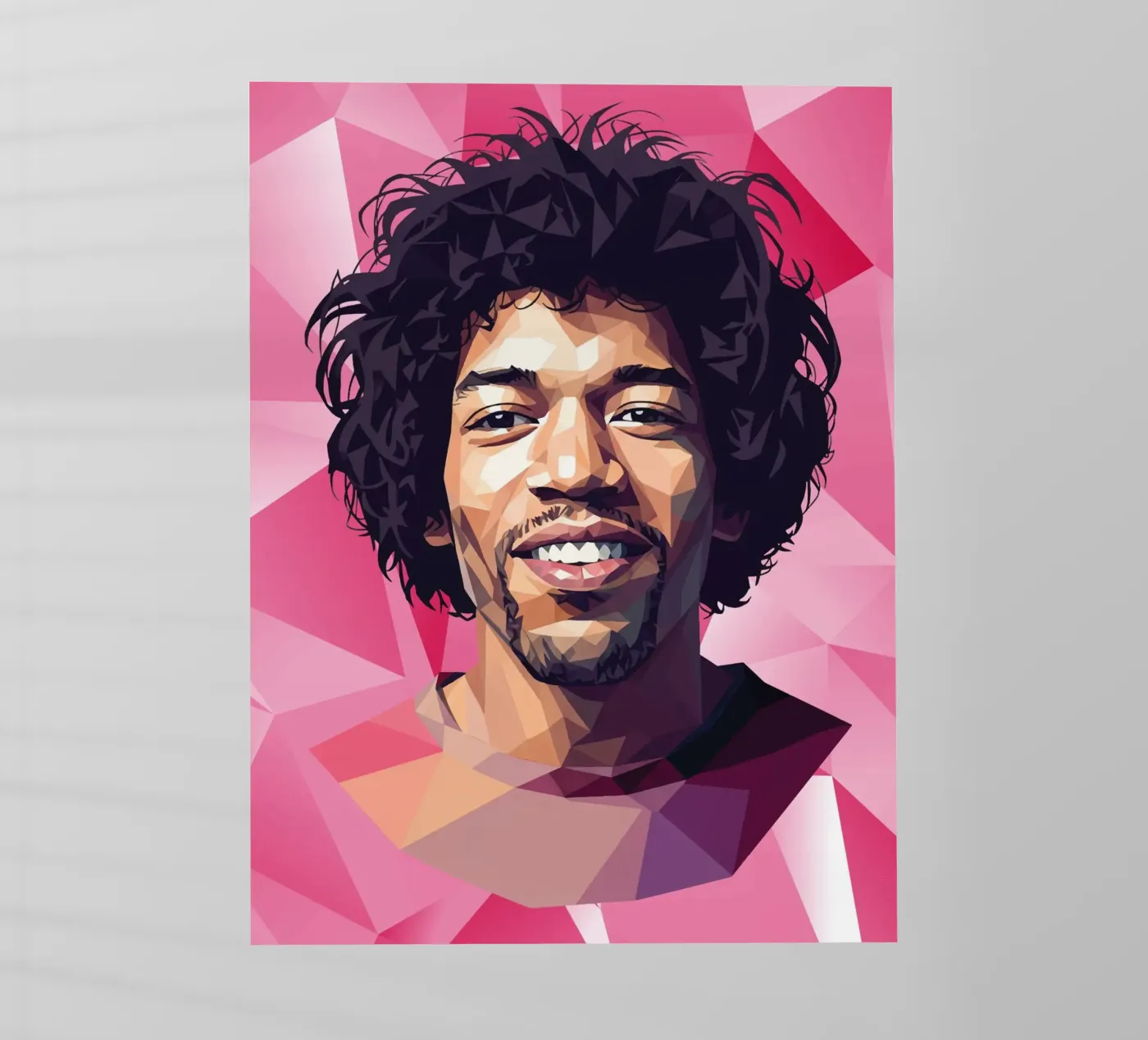 Jimi Hendrix Lowpoly pellicola backlit da Low Profile