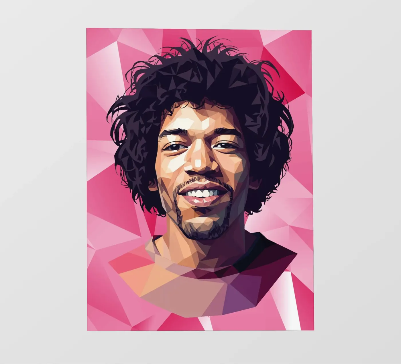 Jimi Hendrix Lowpoly pellicola backlit da Low Profile