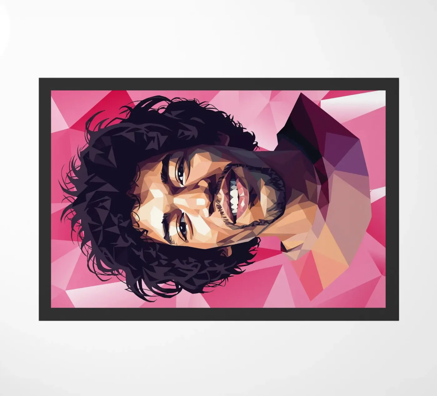 Jimi Hendrix Lowpoly doormat by Low Profile
