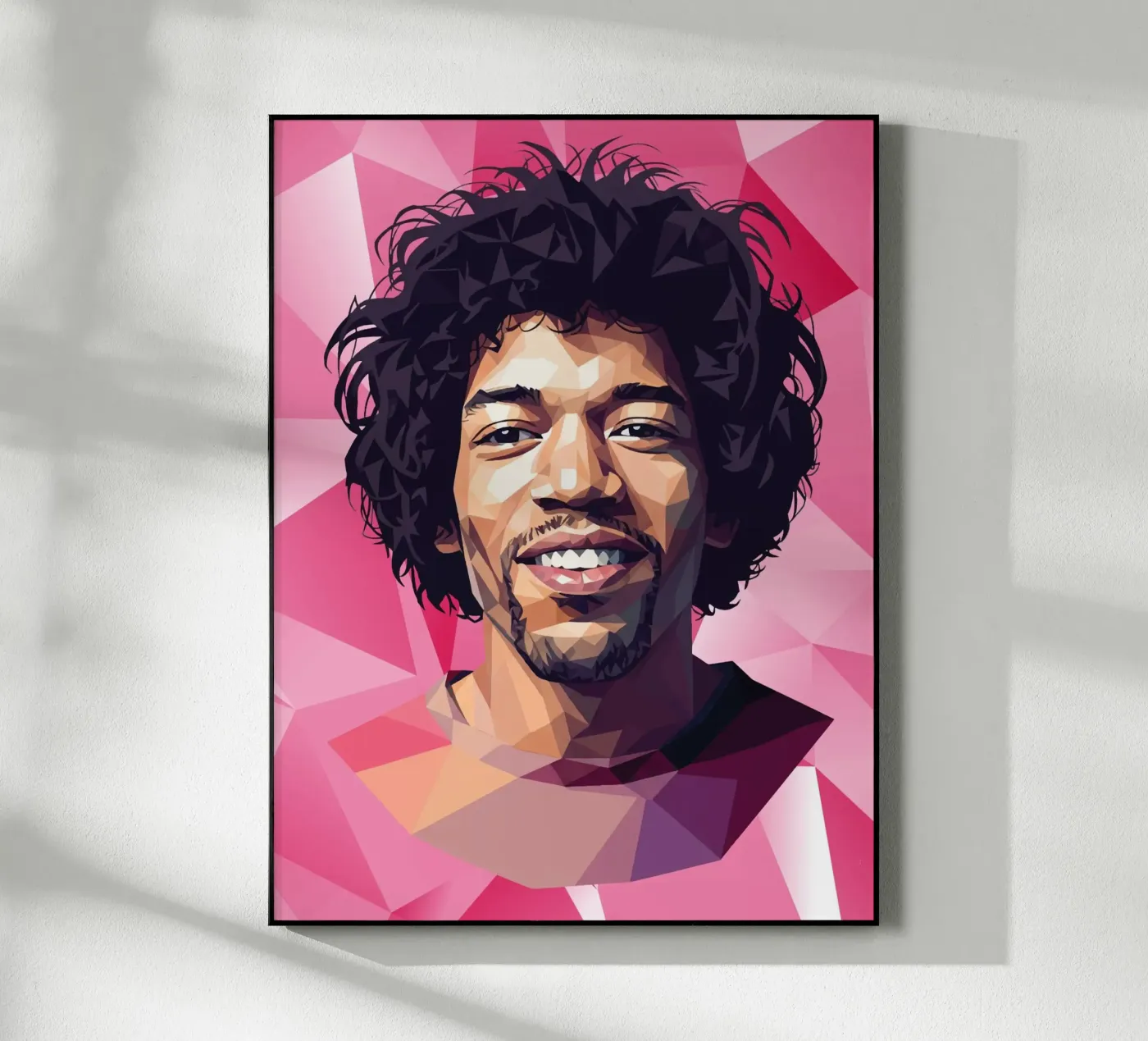 Jimi Hendrix Lowpoly plexiglas de Low Profile