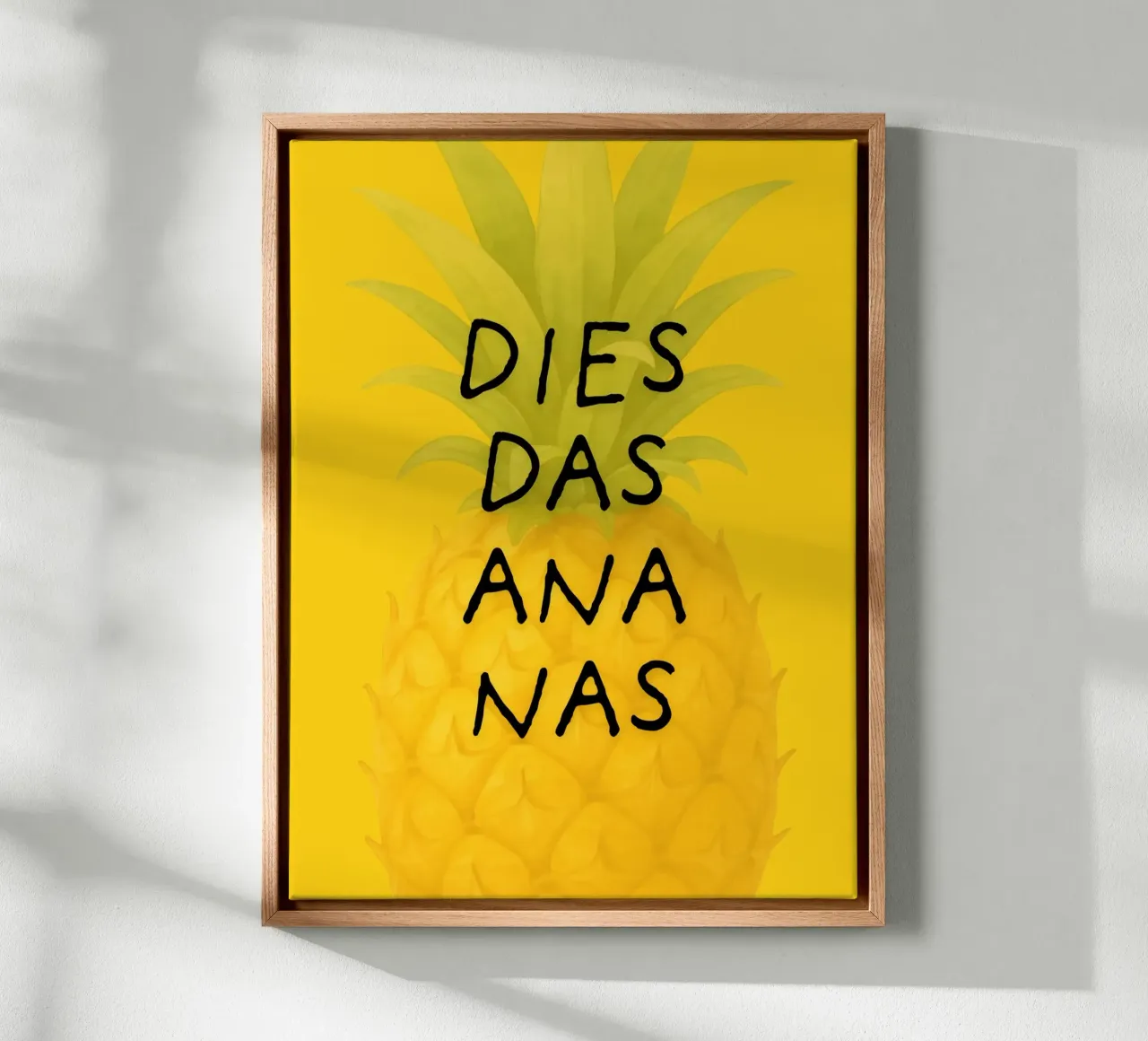 Dies das Ananas tela con Cornice a cassetta da Diesdas Ananas Design