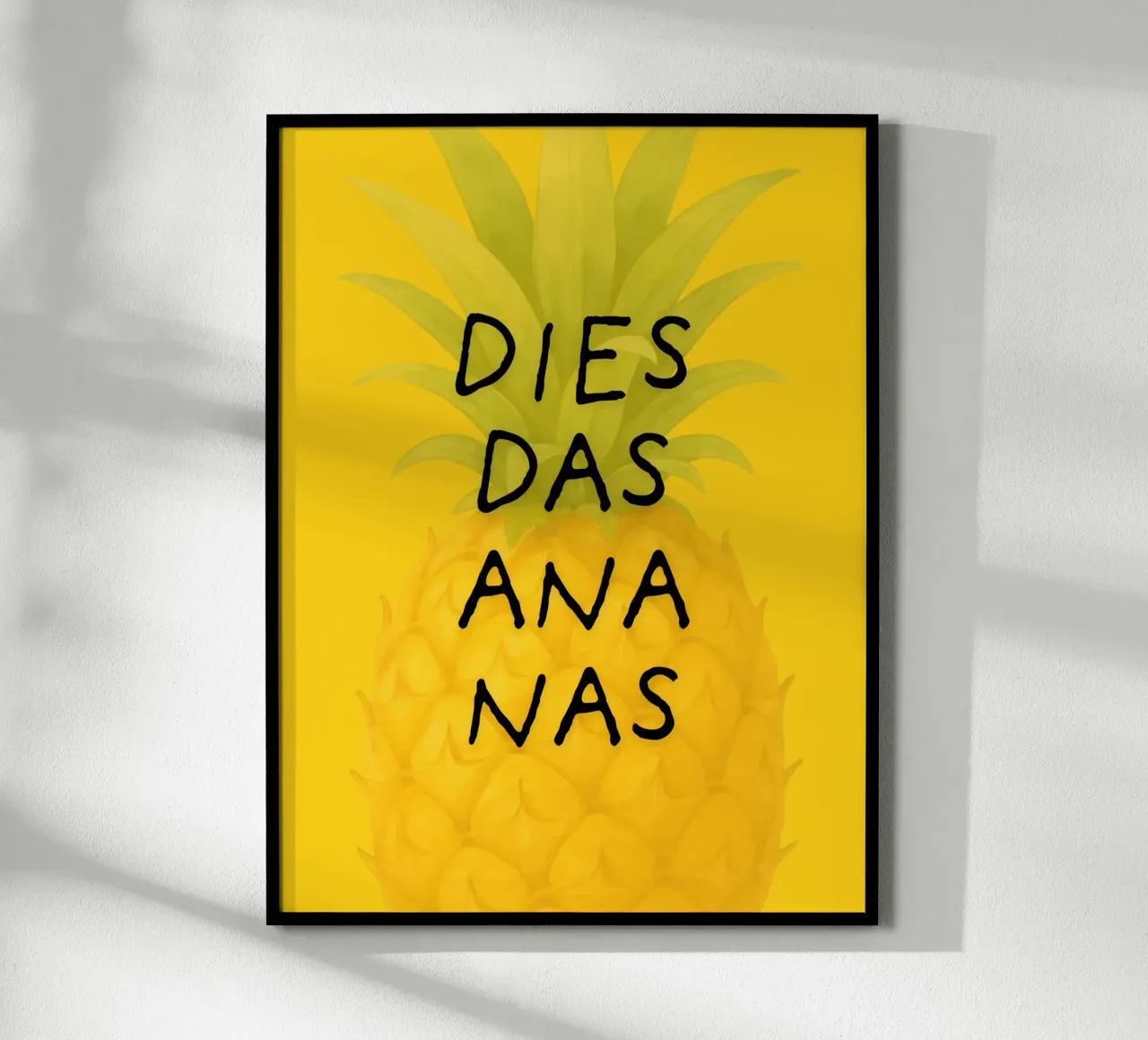 Dies das Ananas poster con telaio in legno da Diesdas Ananas Design