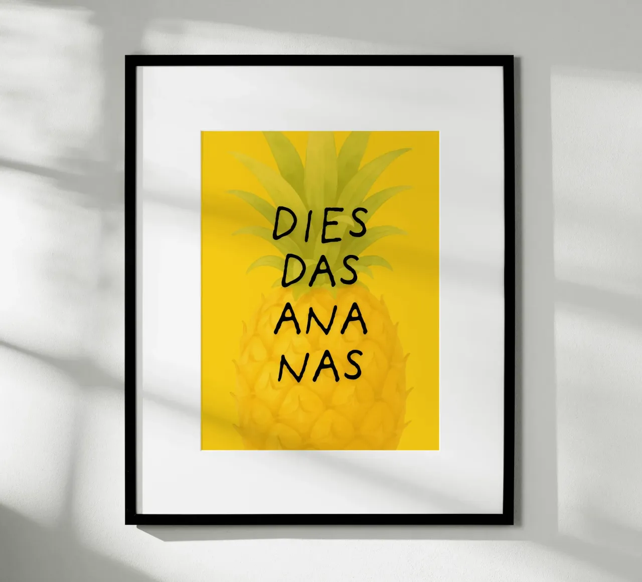 Dies das Ananas poster con telaio in legno da Diesdas Ananas Design