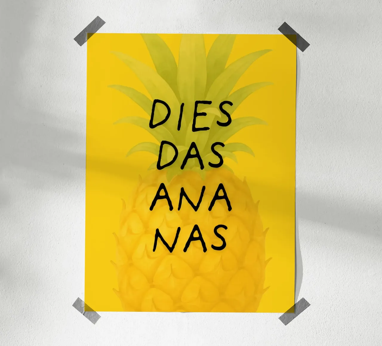 Dies das Ananas poster con telaio in legno da Diesdas Ananas Design